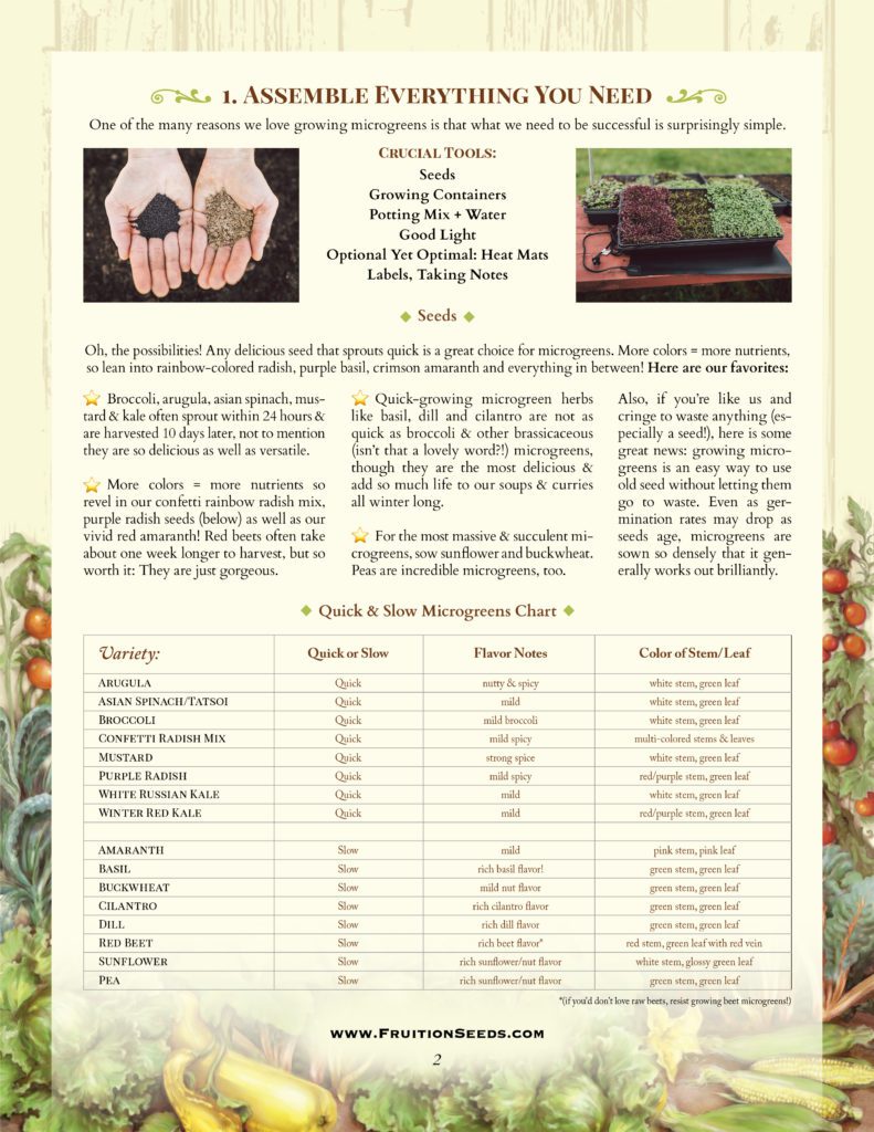 Thumbnail of Growing Guide for Microgreens Growing Guide