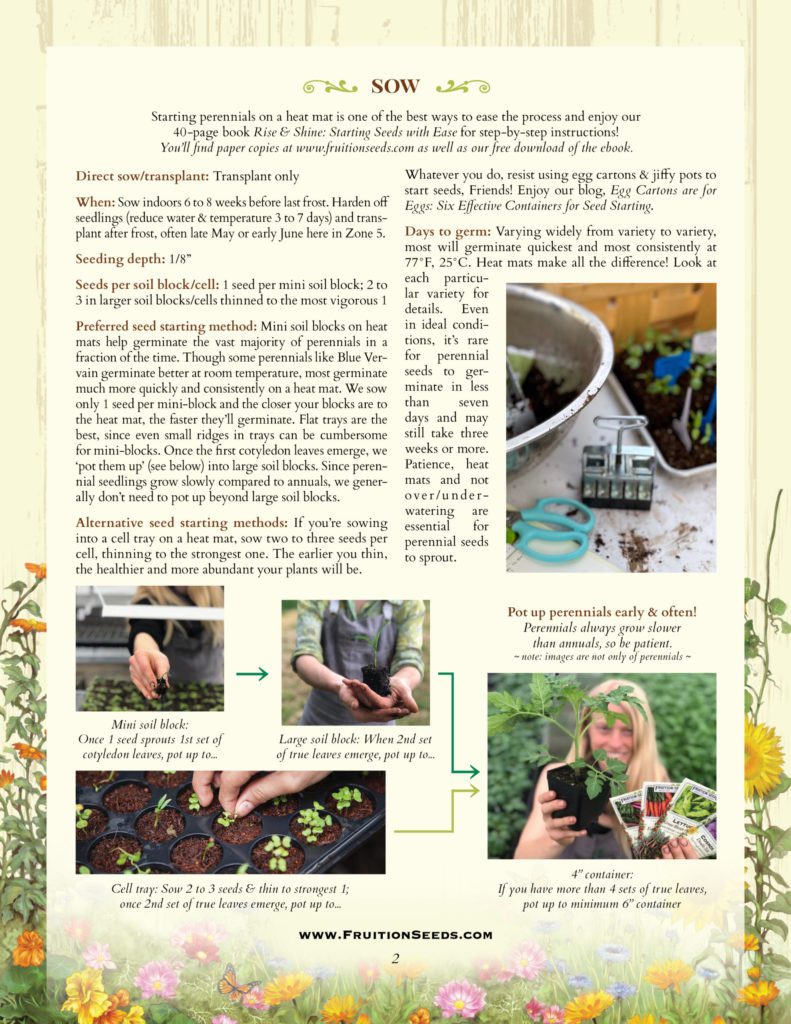 Thumbnail of Growing Guide for Perennial Herbs and Flowers Growing Guide