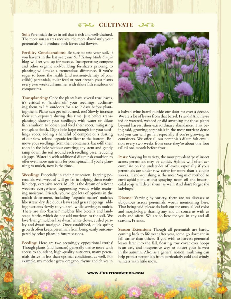 Thumbnail of Growing Guide for Perennial Herbs and Flowers Growing Guide