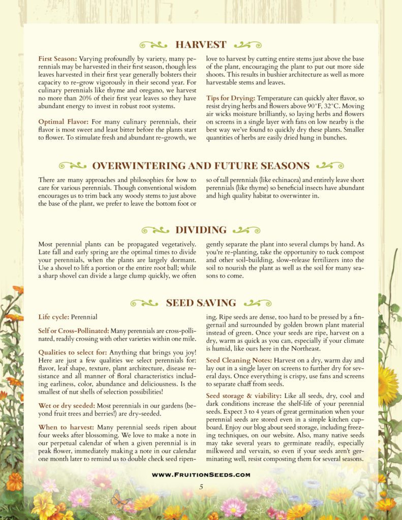 Thumbnail of Growing Guide for Perennial Herbs and Flowers  Seedkeeping Guide