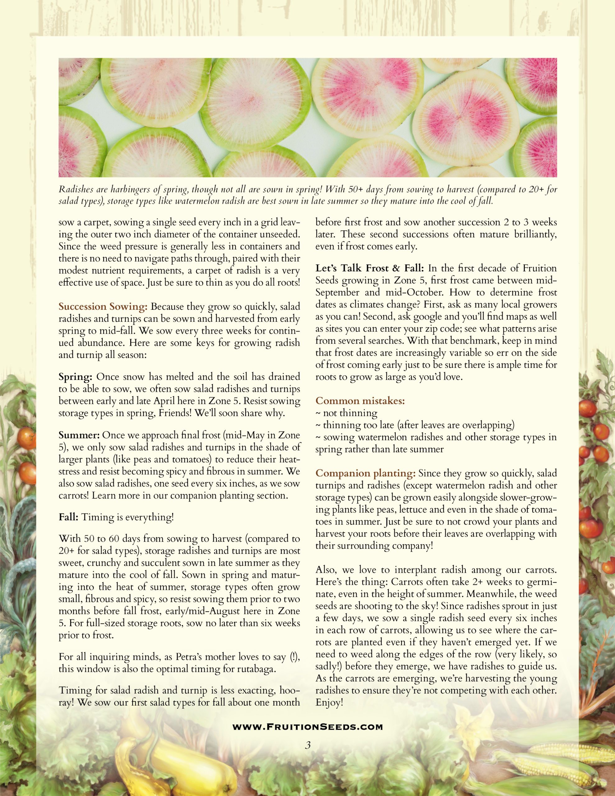 Growing Guide for Radish & Turnip Growing Guide!