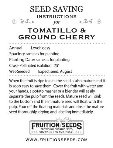 Thumbnail of Growing Guide for Tomatillo & Ground Cherry Seedkeeping Guide