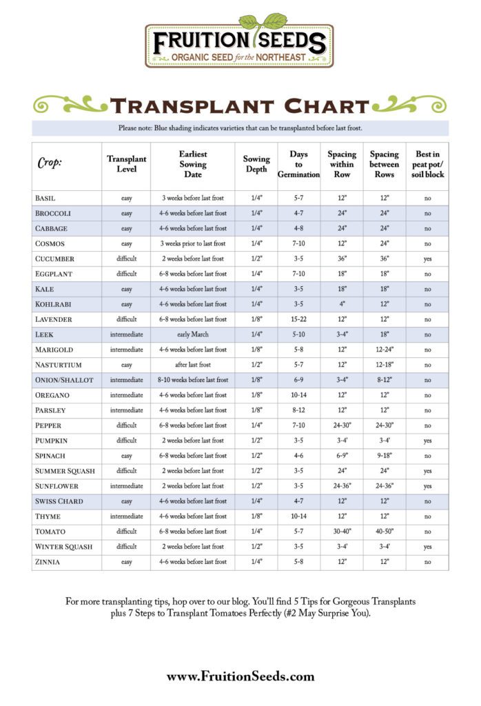 Transplant Chart